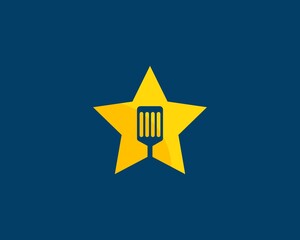 Wall Mural - spatula with star favorite logo