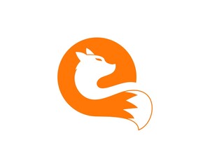 Poster - Luxury orange circle fox