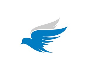 Wall Mural - Blue and silver flying bird