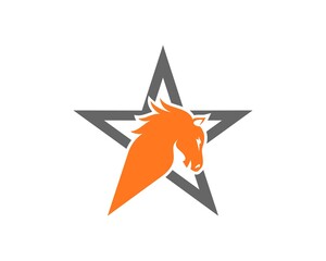 Wall Mural - Fast horse favorite with star frame