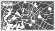 Bologna Italy City Map in Black and White Color in Retro Style. Outline Map.