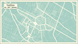 Latina Italy City Map in Retro Style. Outline Map.