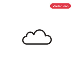 Sticker - Cloud icon vector. Weather sign