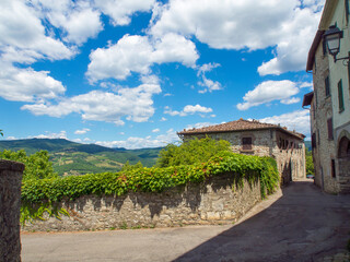 Italia,Toscana, zona del Chianti. il paese di Radda in Chianti.