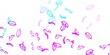 Light Pink, Blue vector pattern with feminism elements.