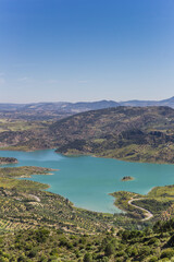 Wall Mural - Embalse de Zahara-el Gastor lake in Grazalema national park, Spain