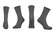 Grey sport socks. vector illustration
