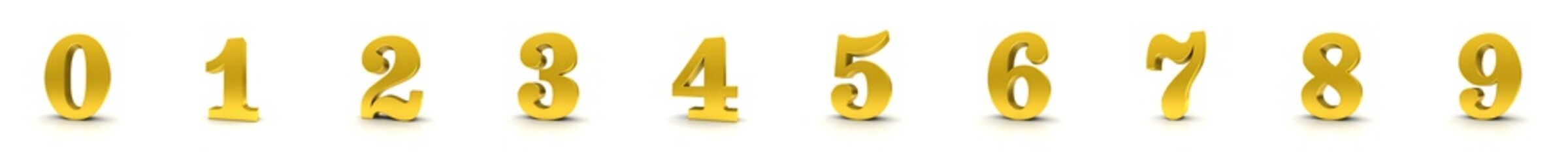 numbers 3d golden 0 1 2 3 4 5 6 7 8 9 zero one two three four five six seven eight nine signs numerals digits countdown figures set