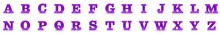 Alphabet Letters Signs Characters Types Purple 3d Capital Letter A B C D E F G H I J K L M N O P Q R S T U V W X Y Z