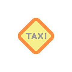Poster - Sign icon. Simple color vector elements of taxi service icons for ui and ux, website or mobile application