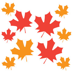 Wall Mural - Natural leaves icons. Leaf vector icon for bio badge