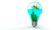 Springender Goldfisch - A little sea world in a light bulb
