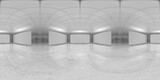 Fototapeta  - 360 degree panorama, empty white hall, 3 d