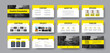 © olegphotor - Vector infographic presentation with yellow elements, for statistics, data analytics and business information.