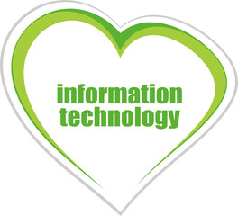 Poster - Text information technology. Business concept