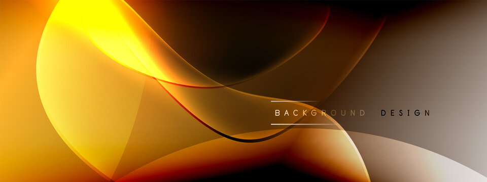 Vector abstract background - liquid bubble shapes on fluid gradient with shadows and light effects. Shiny design template for text
