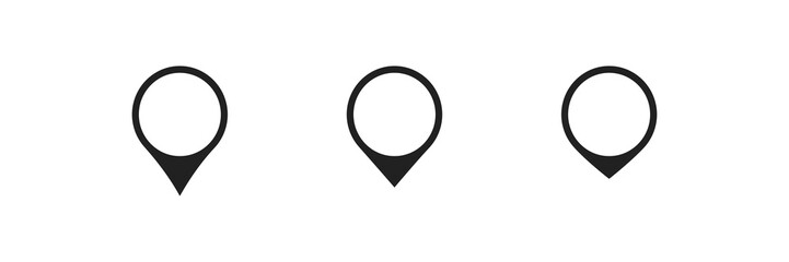 Wall Mural - Map pointer isolated simple icon. Gps marker concept in vector flat