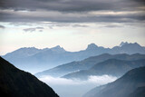 Fototapeta Na ścianę - Alpine landscape in National Park Hohe Tauern, Austria. Panorama of the Alps, National Park Hohe Tauern