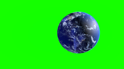 Wall Mural - planet earth on a green screen. 3d rendering