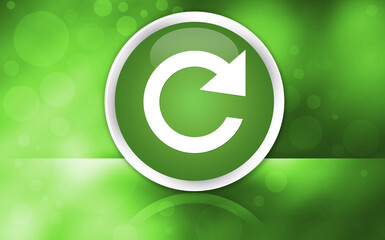 Wall Mural - Reply rotate icon premium glossy button isolated on abstract shiny green background
