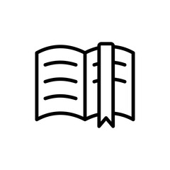 Poster - Open book icon. Simple line, outline vector elements of knowledge icons for ui and ux, website or mobile application