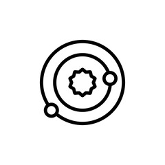 Poster - Solar system, Astronomy icon. Simple line, outline vector elements of knowledge icons for ui and ux, website or mobile application