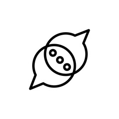 Poster - Chat bubble, discussion, knowledge icon. Simple line, outline vector elements of knowledge icons for ui and ux, website or mobile application