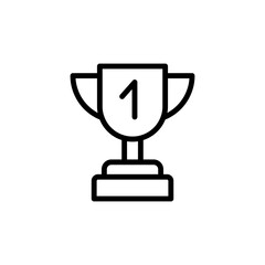 Poster - Trophy icon. Simple line, outline vector elements of knowledge icons for ui and ux, website or mobile application
