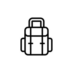 Poster - Backpack icon. Simple line, outline vector elements of knowledge icons for ui and ux, website or mobile application