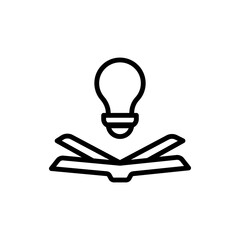 Poster - Book, idea, bulb icon. Simple line, outline vector elements of knowledge icons for ui and ux, website or mobile application