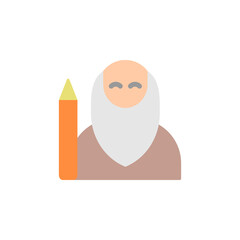 Poster - Wise, pen icon. Simple color vector elements of knowledge icons for ui and ux, website or mobile application