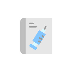 Poster - Book, injection icon. Simple color vector elements of knowledge icons for ui and ux, website or mobile application