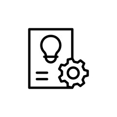 Poster - Project, paper, bulb icon. Simple line, outline vector elements of innovations icons for ui and ux, website or mobile application