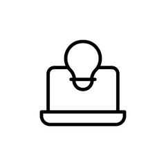 Poster - Laptop, bulb, innovation icon. Simple line, outline vector elements of innovations icons for ui and ux, website or mobile application