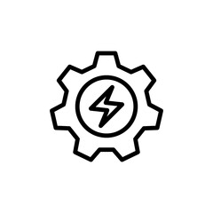 Poster - Energy management, gear, power icon. Simple line, outline vector elements of innovations icons for ui and ux, website or mobile application