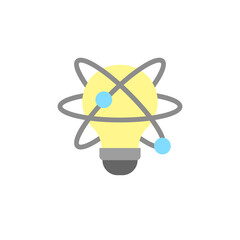 Poster - Bulb, atoms, innovation icon. Simple color vector elements of innovations icons for ui and ux, website or mobile application