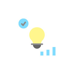 Poster - Bulb, approved, innovation icon. Simple color vector elements of innovations icons for ui and ux, website or mobile application