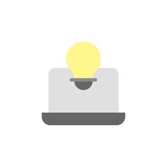 Poster - Laptop, bulb, innovation icon. Simple color vector elements of innovations icons for ui and ux, website or mobile application
