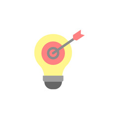 Poster - Target, bulb, innovation icon. Simple color vector elements of innovations icons for ui and ux, website or mobile application