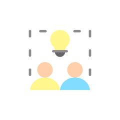 Poster - Team, bulb, innovation icon. Simple color vector elements of innovations icons for ui and ux, website or mobile application