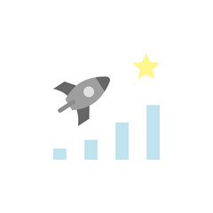 Poster - Development, rocket, analytics icon. Simple color vector elements of innovations icons for ui and ux, website or mobile application