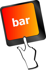 Aufkleber - bar button on the digital keyboard keys