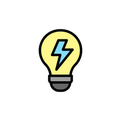 Poster - Idea, bulb, innovation icon. Simple color with outline vector elements of innovations icons for ui and ux, website or mobile application