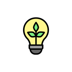 Poster - Idea, plant, bulb icon. Simple color with outline vector elements of innovations icons for ui and ux, website or mobile application