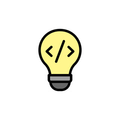 Poster - Idea bulb, innovation icon. Simple color with outline vector elements of innovations icons for ui and ux, website or mobile application