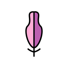 Aufkleber - Wing bird icon. Simple color with outline vector elements of feather icons for ui and ux, website or mobile application