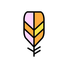 Aufkleber - Wing bird icon. Simple color with outline vector elements of feather icons for ui and ux, website or mobile application