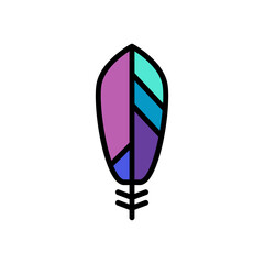 Aufkleber - Wing bird icon. Simple color with outline vector elements of feather icons for ui and ux, website or mobile application