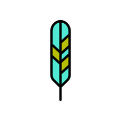 Aufkleber - Wing bird icon. Simple color with outline vector elements of feather icons for ui and ux, website or mobile application