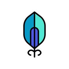 Aufkleber - Wing bird icon. Simple color with outline vector elements of feather icons for ui and ux, website or mobile application